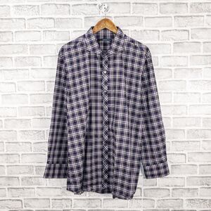 ZACHARY PRELL Men's Size 2XL Button up Shirt in Blue Purple Plaid